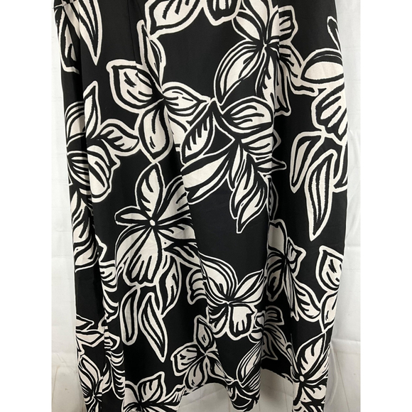 Cato Floral Sleeveless Maxi Dress 18/20W Black White Sheath Used - Picture 3 of 5